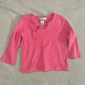 Lilly Pulitzer Pink Long Sleeve Kids Tee